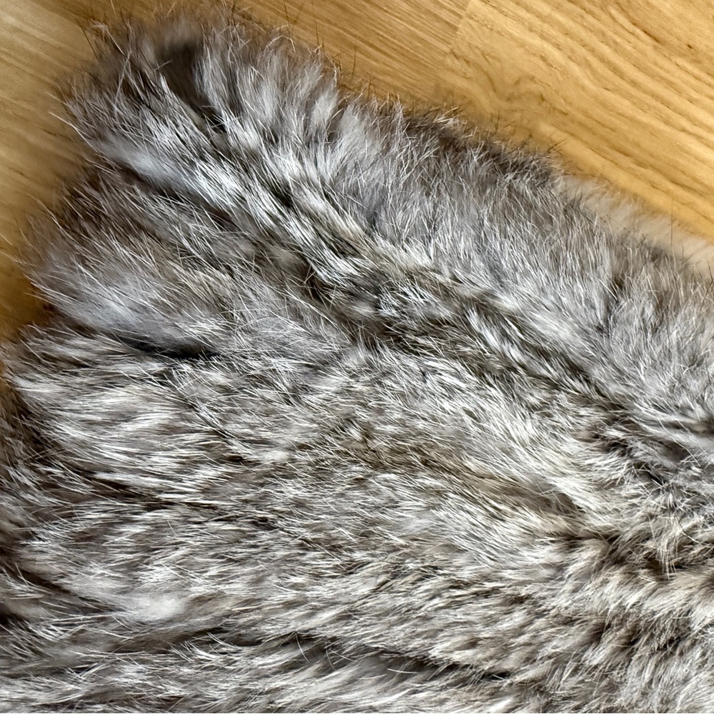 Rabbit Fur Knit Infinity Scarf - Picture 3 of 3